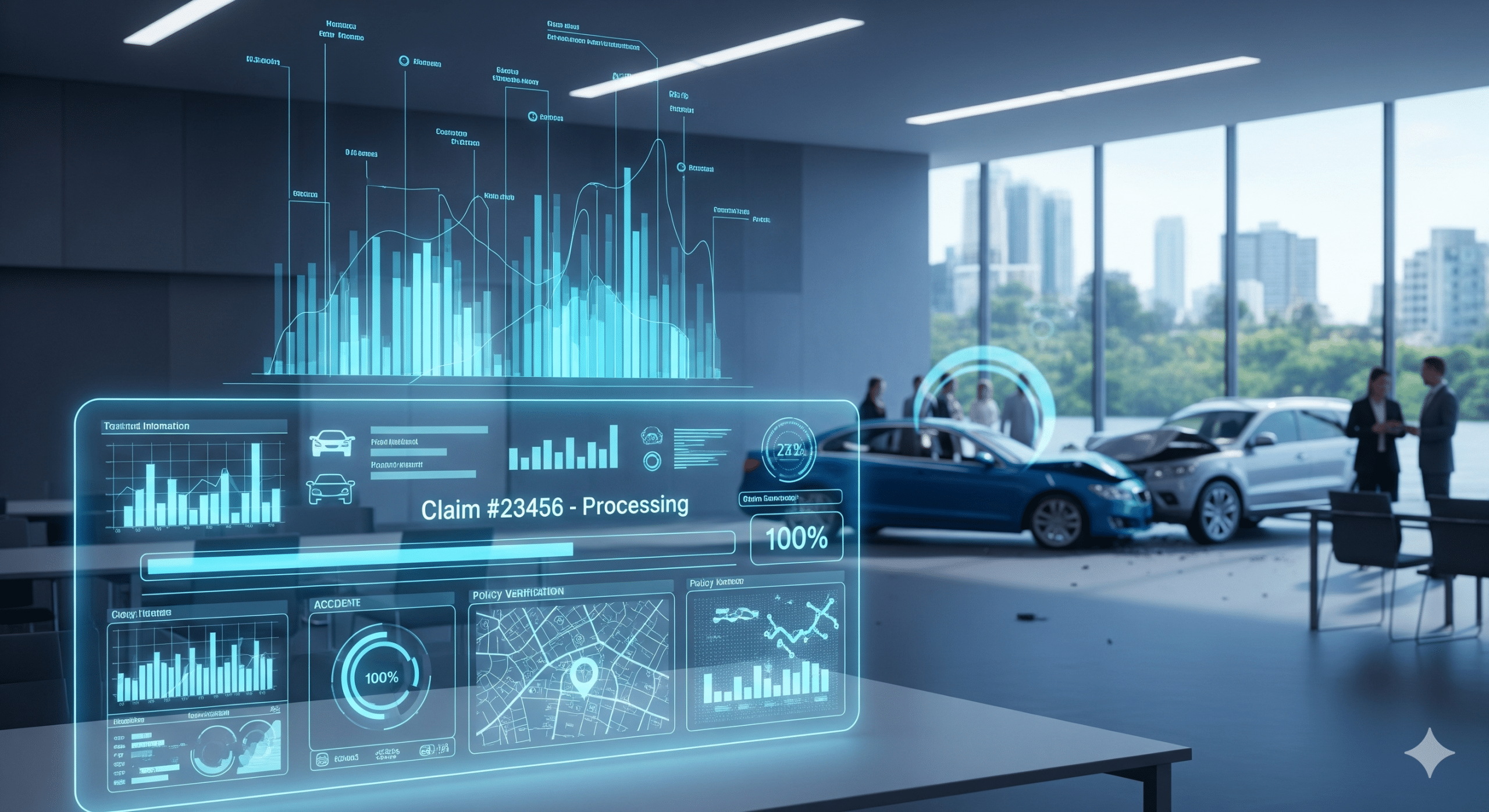 AI-powered automation streamlining car insurance claims in Israel, reducing processing time and fraud while increasing efficiency.