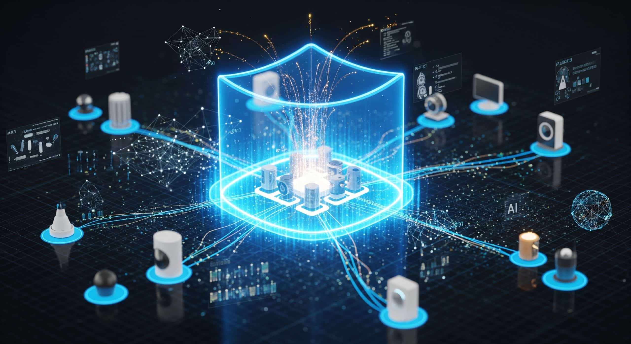 "הגנה על אבטחת סייבר במכשירי IoT מחוברים עם זרימת מידע של מודל שפה גדולה"